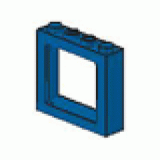 Part 6556 Blue Window 1 x 4 x 3 Train with Shutter Holes and Solid Studs on Ends